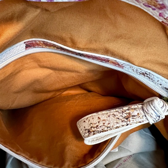 Miss Albright Anthropologie Floral Boho Whimsical Leather Hobo Shoulder Bag - Picture 14 of 14